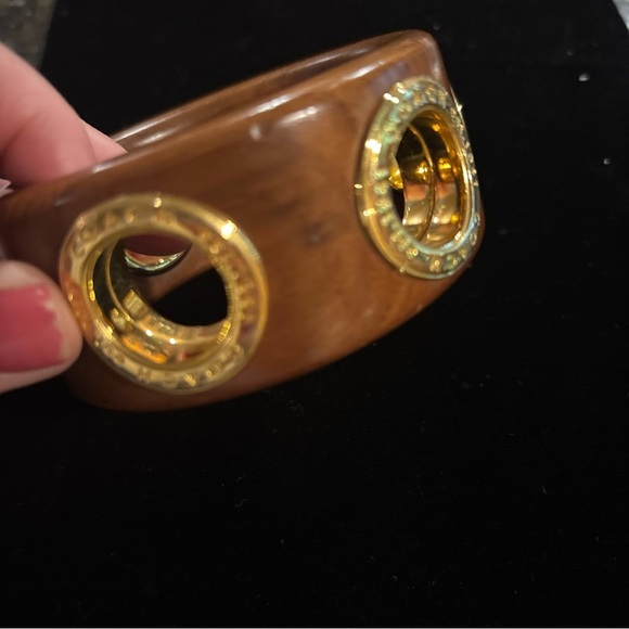 Coach Wooden Bracelet with Gold Accents - Picture 5 of 6